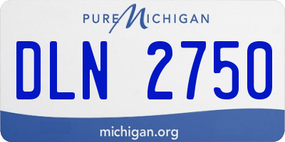 MI license plate DLN2750