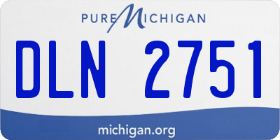 MI license plate DLN2751