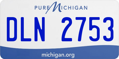 MI license plate DLN2753