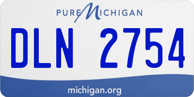 MI license plate DLN2754