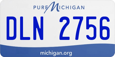 MI license plate DLN2756