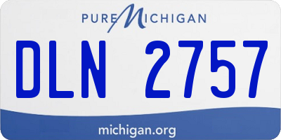 MI license plate DLN2757