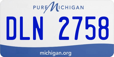 MI license plate DLN2758