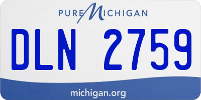 MI license plate DLN2759