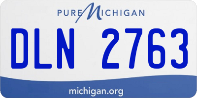 MI license plate DLN2763