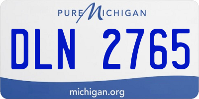 MI license plate DLN2765