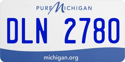 MI license plate DLN2780