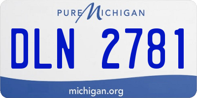 MI license plate DLN2781