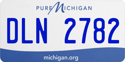 MI license plate DLN2782
