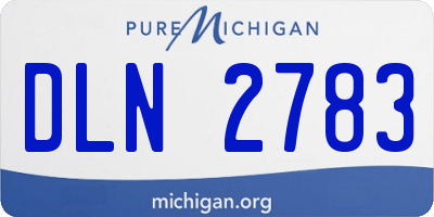 MI license plate DLN2783