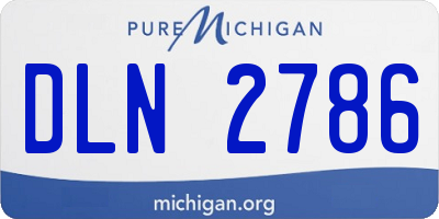 MI license plate DLN2786