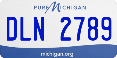 MI license plate DLN2789