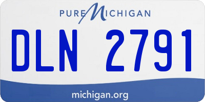 MI license plate DLN2791