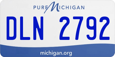 MI license plate DLN2792