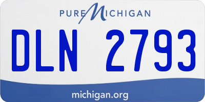 MI license plate DLN2793