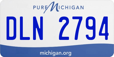 MI license plate DLN2794