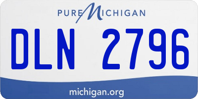 MI license plate DLN2796