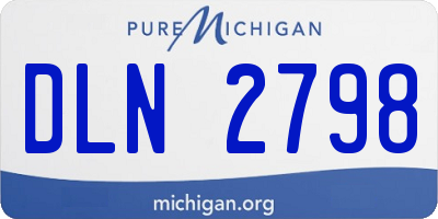 MI license plate DLN2798