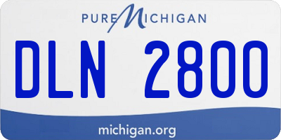 MI license plate DLN2800