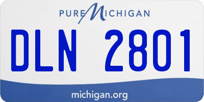 MI license plate DLN2801