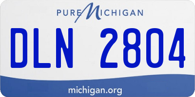 MI license plate DLN2804