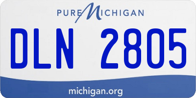 MI license plate DLN2805