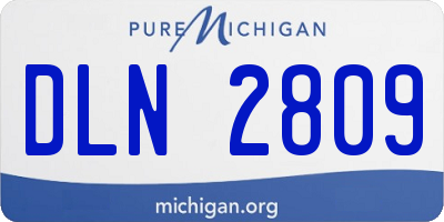 MI license plate DLN2809