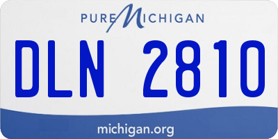 MI license plate DLN2810