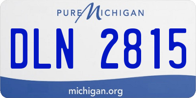 MI license plate DLN2815