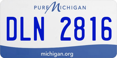 MI license plate DLN2816