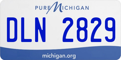 MI license plate DLN2829