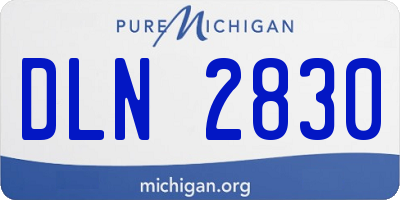 MI license plate DLN2830