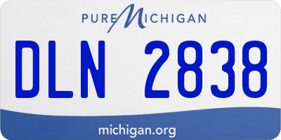 MI license plate DLN2838