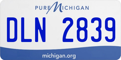 MI license plate DLN2839