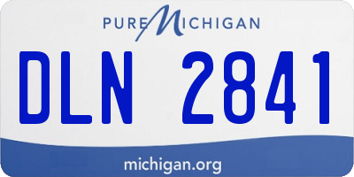 MI license plate DLN2841