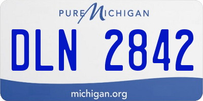 MI license plate DLN2842