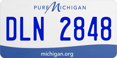 MI license plate DLN2848