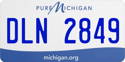 MI license plate DLN2849