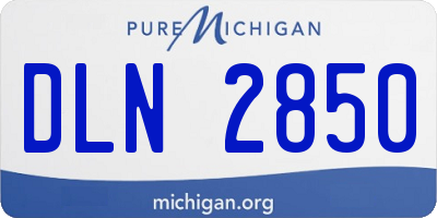 MI license plate DLN2850