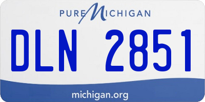 MI license plate DLN2851