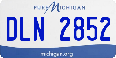 MI license plate DLN2852