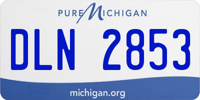MI license plate DLN2853