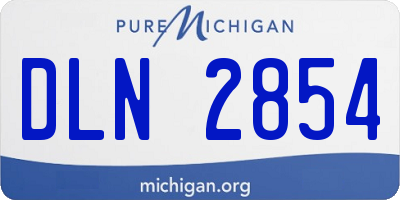 MI license plate DLN2854