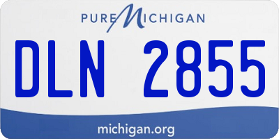 MI license plate DLN2855