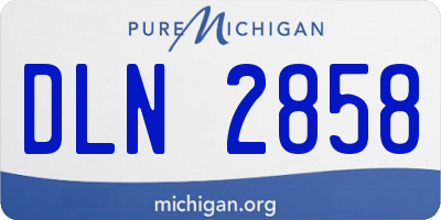 MI license plate DLN2858