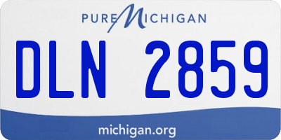 MI license plate DLN2859