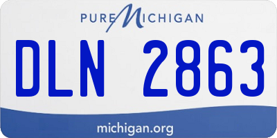 MI license plate DLN2863