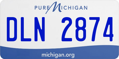 MI license plate DLN2874