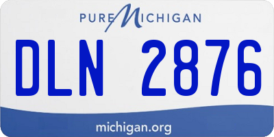 MI license plate DLN2876