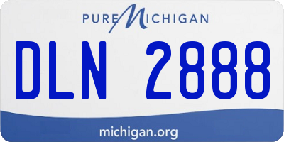 MI license plate DLN2888